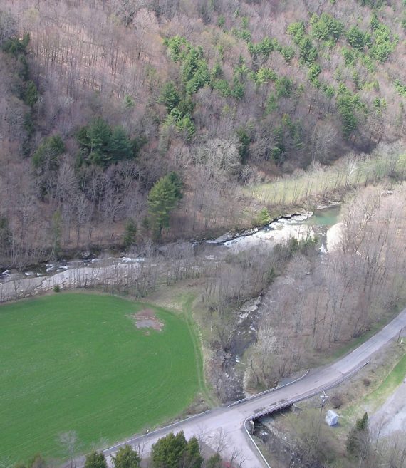 Drone view of streams.